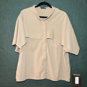 SHEIN Safari Button Down Top